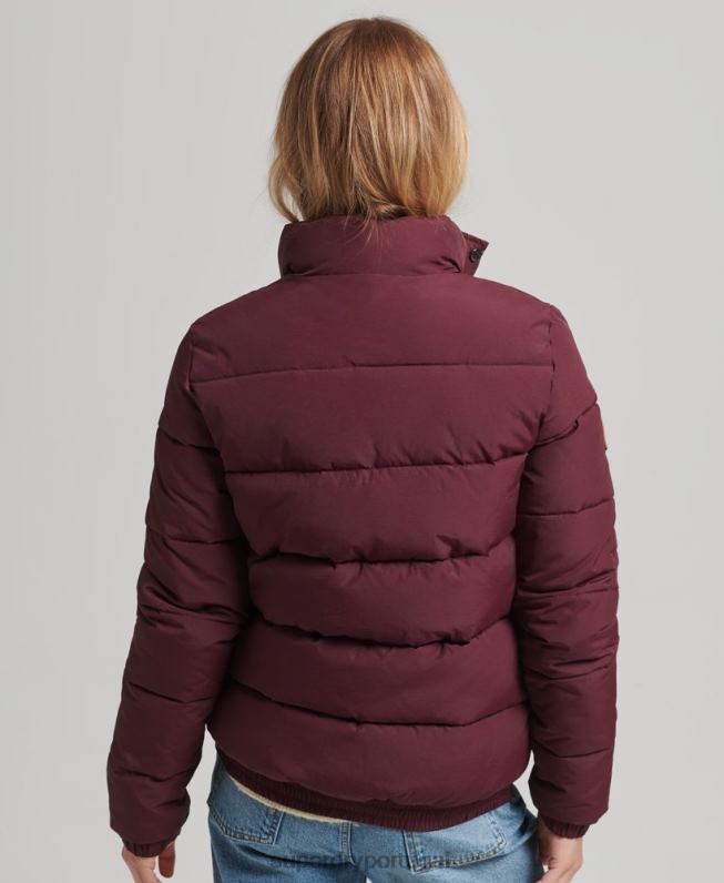 jaqueta puffer montanha vintage mulheres vermelho roupas Superdry 2208H3697