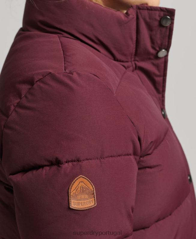 jaqueta puffer montanha vintage mulheres vermelho roupas Superdry 2208H3697