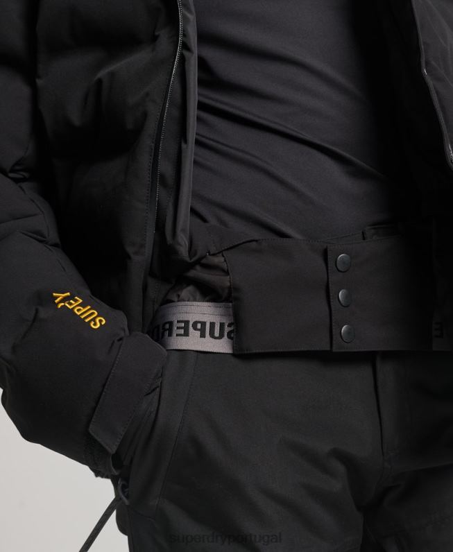 jaqueta puffer motion pro mulheres preto roupas Superdry 2208H3637