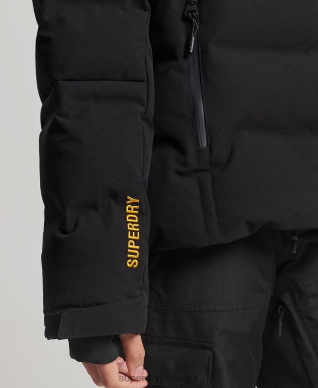 jaqueta puffer motion pro mulheres preto roupas Superdry 2208H3637