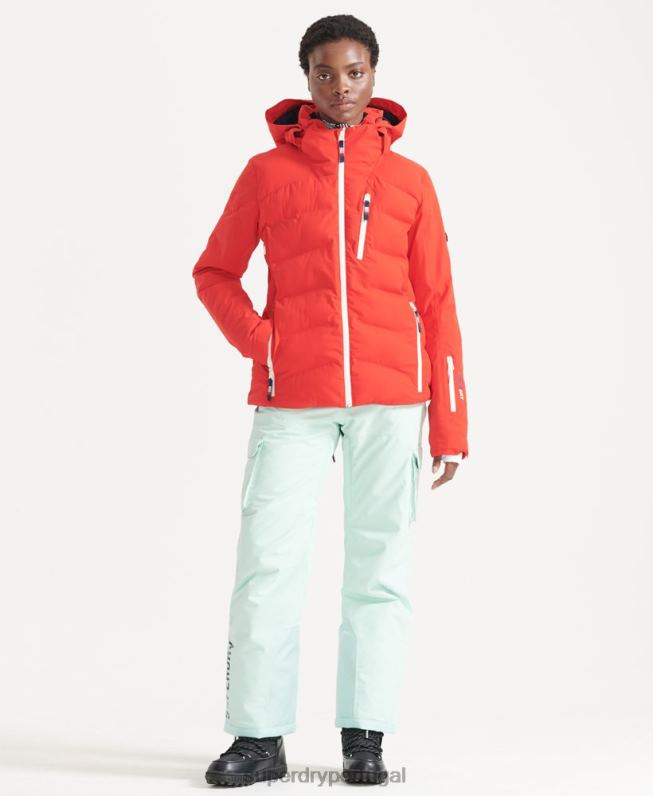 jaqueta puffer motion pro mulheres vermelho roupas Superdry 2208H3832