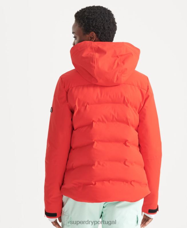 jaqueta puffer motion pro mulheres vermelho roupas Superdry 2208H3832