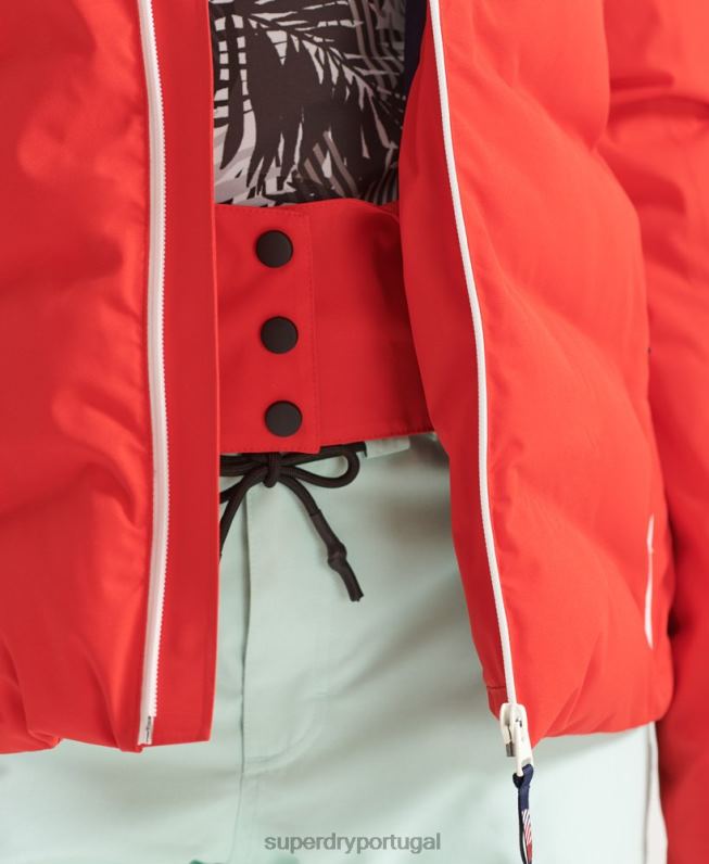 jaqueta puffer motion pro mulheres vermelho roupas Superdry 2208H3832