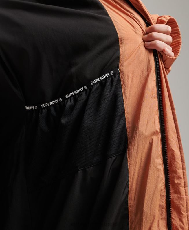 jaqueta puffer palangre ripstop mulheres laranja roupas Superdry 2208H5506