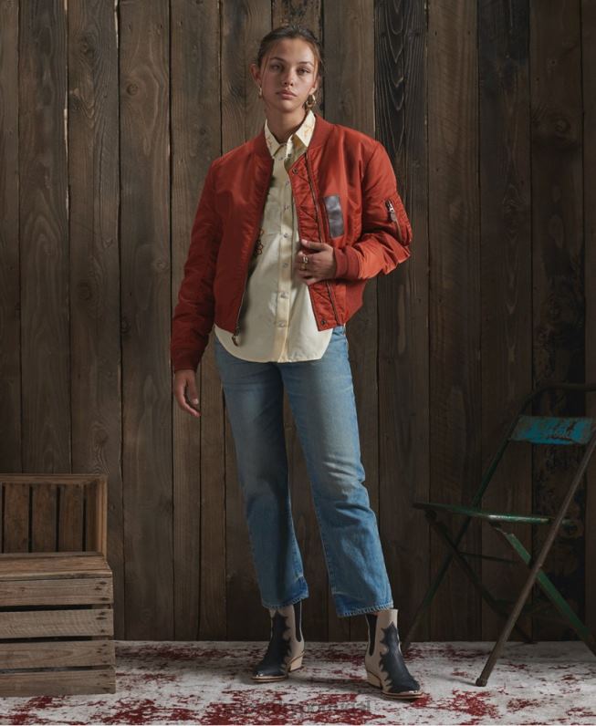 jaqueta reversível seca edição limitada mulheres vermelho roupas Superdry 2208H5551