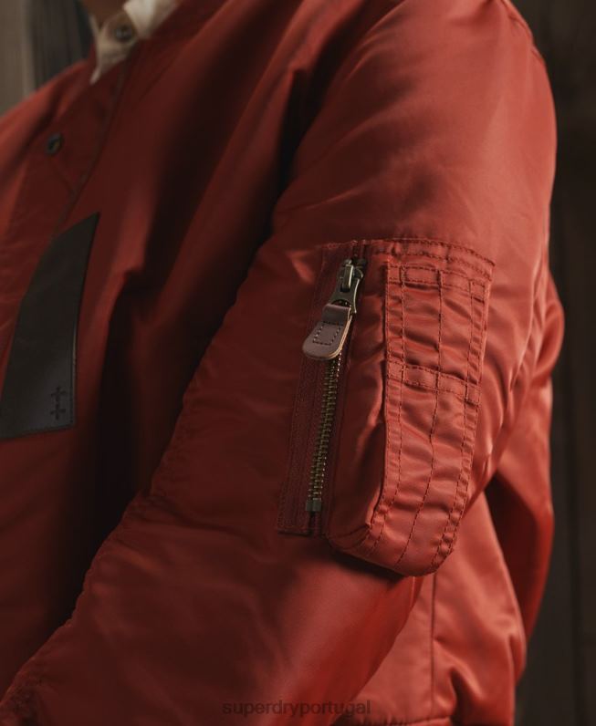 jaqueta reversível seca edição limitada mulheres vermelho roupas Superdry 2208H5551