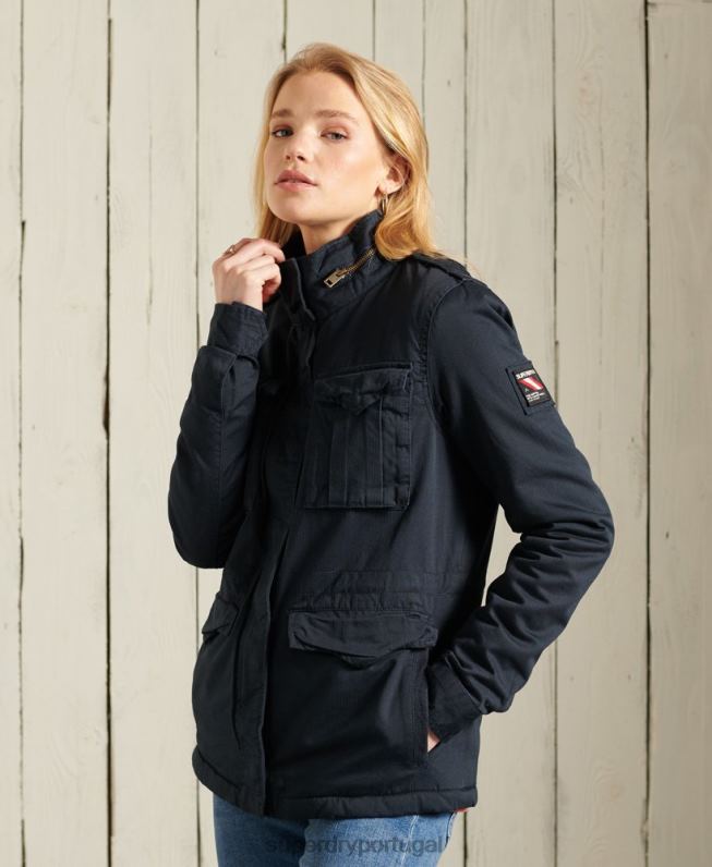 jaqueta rookie borg clássica mulheres marinha roupas Superdry 2208H5583