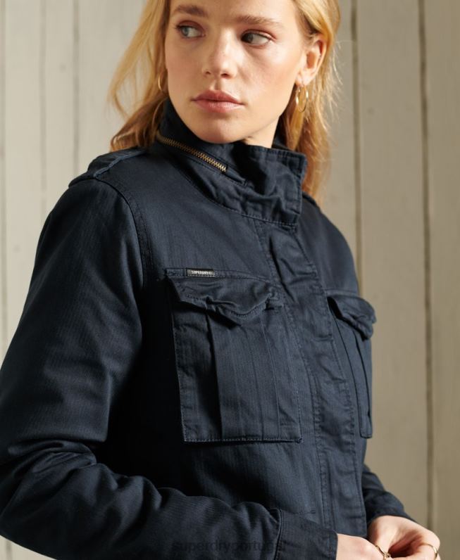 jaqueta rookie borg clássica mulheres marinha roupas Superdry 2208H5583