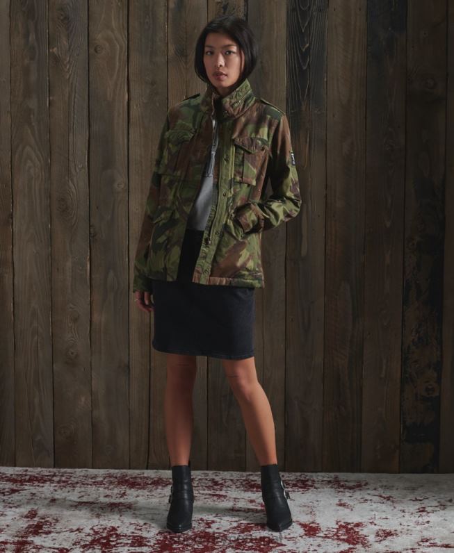 jaqueta rookie borg clássica mulheres verde roupas Superdry 2208H5684