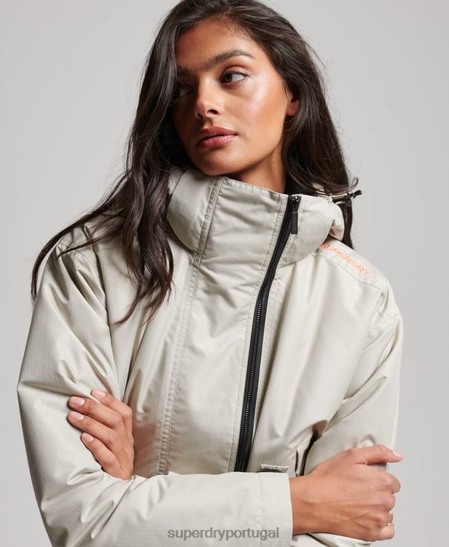 jaqueta sd-windcheater mulheres cinza roupas Superdry 2208H3519