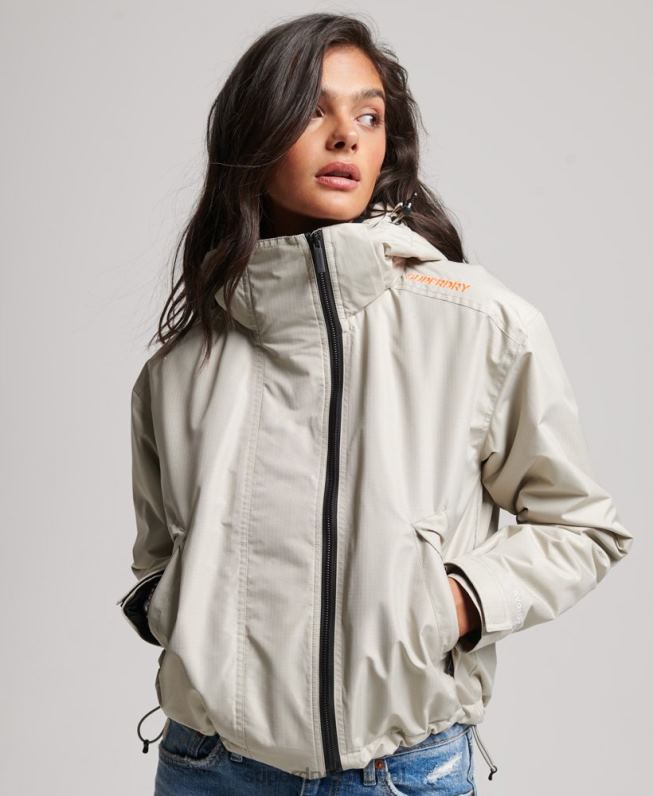 jaqueta sd-windcheater mulheres cinza roupas Superdry 2208H3519