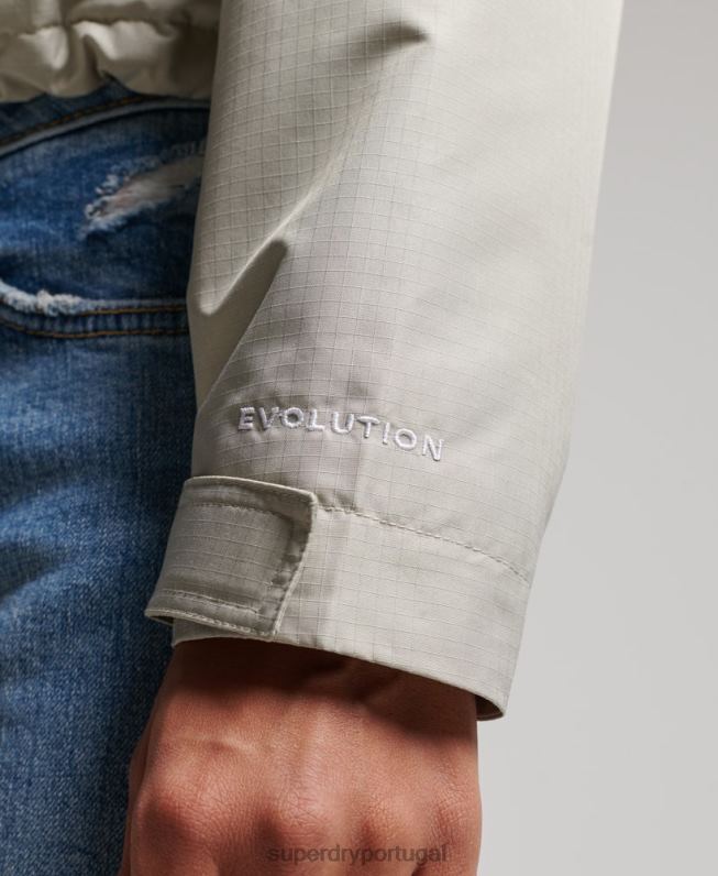 jaqueta sd-windcheater mulheres cinza roupas Superdry 2208H3519