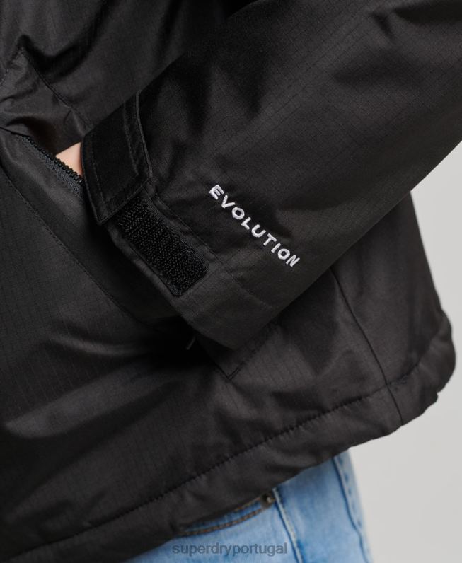 jaqueta sd-windcheater mulheres preto roupas Superdry 2208H3551