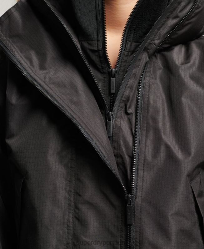jaqueta sd-windcheater mulheres preto roupas Superdry 2208H3557