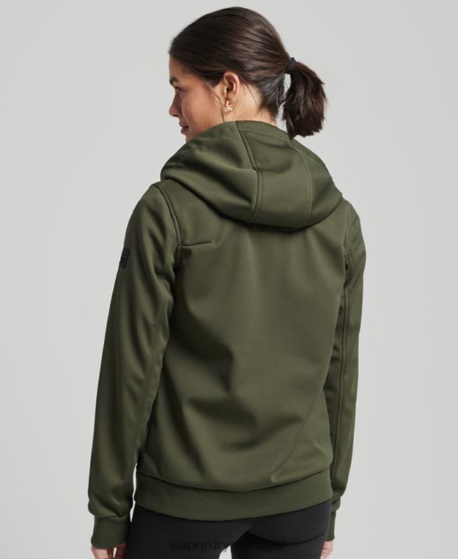 jaqueta softshell tech mulheres caqui roupas Superdry 2208H5614