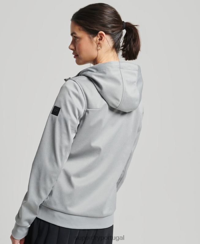 jaqueta softshell tech mulheres cinza roupas Superdry 2208H5411