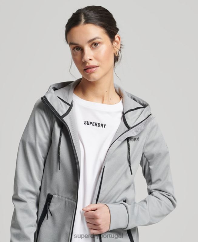 jaqueta softshell tech mulheres cinza roupas Superdry 2208H5411
