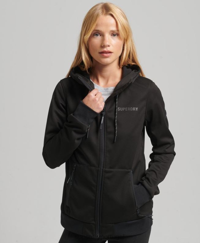 jaqueta softshell tech mulheres preto roupas Superdry 2208H5554