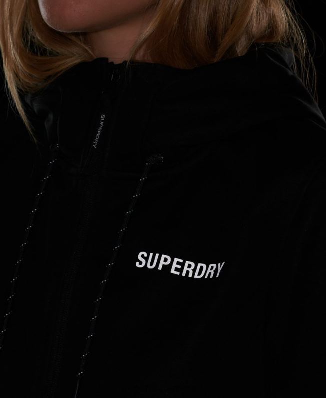 jaqueta softshell tech mulheres preto roupas Superdry 2208H5554