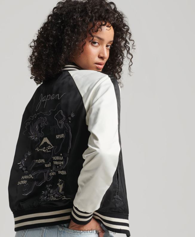 jaqueta suika mulheres preto roupas Superdry 2208H3840