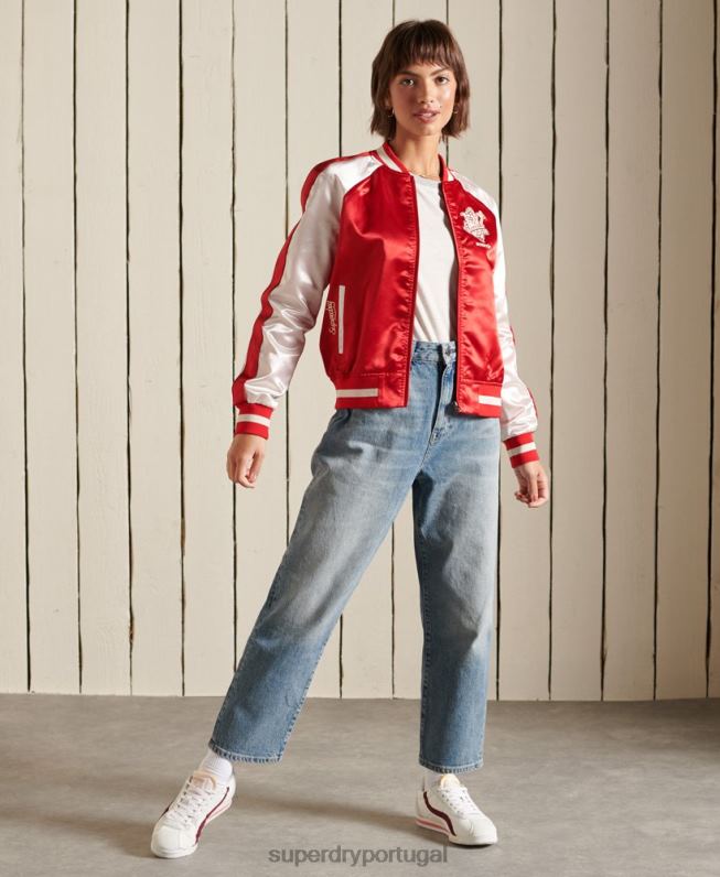 jaqueta suika mulheres vermelho roupas Superdry 2208H5522