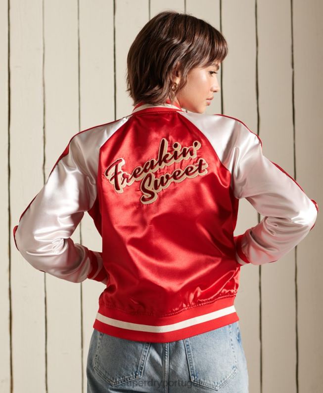 jaqueta suika mulheres vermelho roupas Superdry 2208H5522