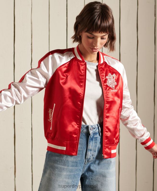 jaqueta suika mulheres vermelho roupas Superdry 2208H5522