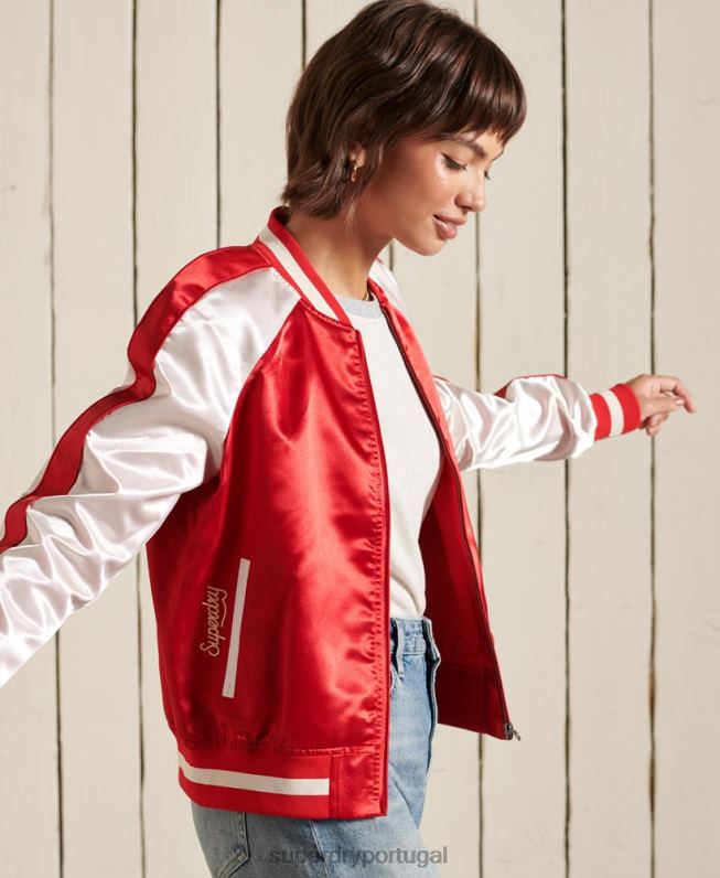 jaqueta suika mulheres vermelho roupas Superdry 2208H5522