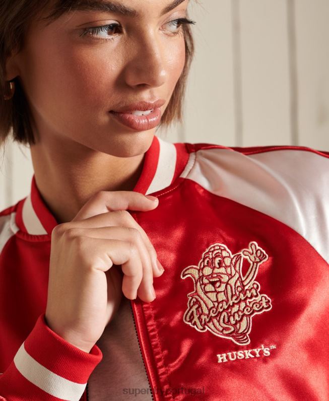jaqueta suika mulheres vermelho roupas Superdry 2208H5522