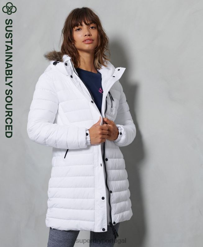 jaqueta super fuji mulheres branco roupas Superdry 2208H3839