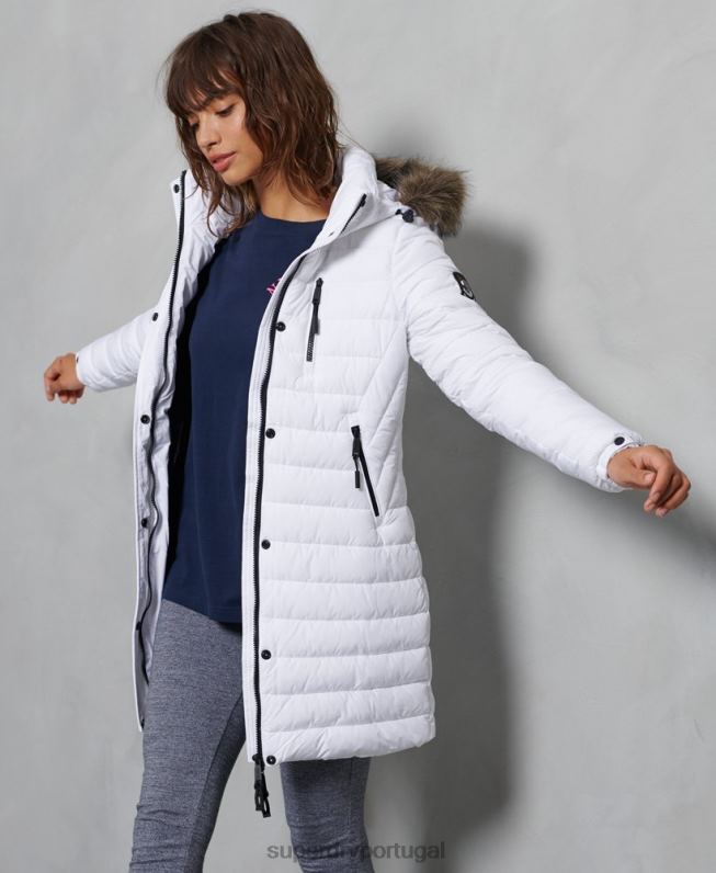 jaqueta super fuji mulheres branco roupas Superdry 2208H3839
