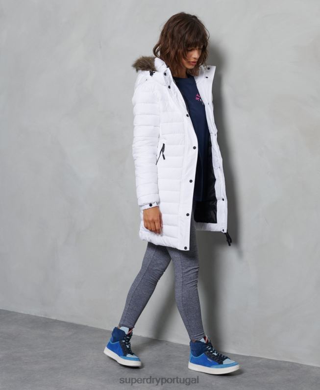 jaqueta super fuji mulheres branco roupas Superdry 2208H3839