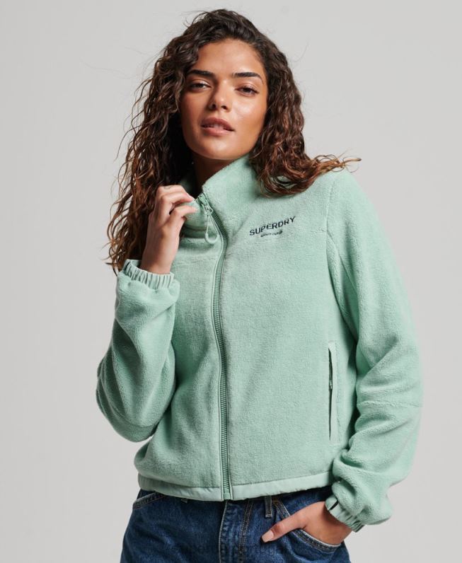 jaqueta trekker de lã mulheres verde roupas Superdry 2208H3699