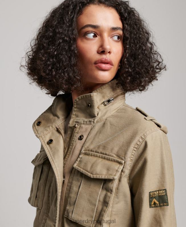 jaqueta vintage m65 mulheres bronzeado roupas Superdry 2208H3534