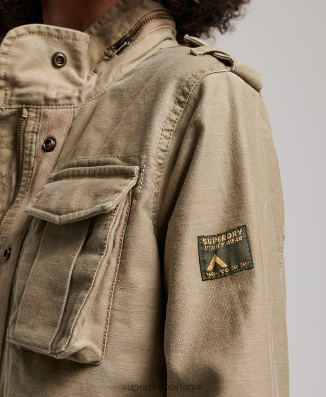 jaqueta vintage m65 mulheres bronzeado roupas Superdry 2208H3534