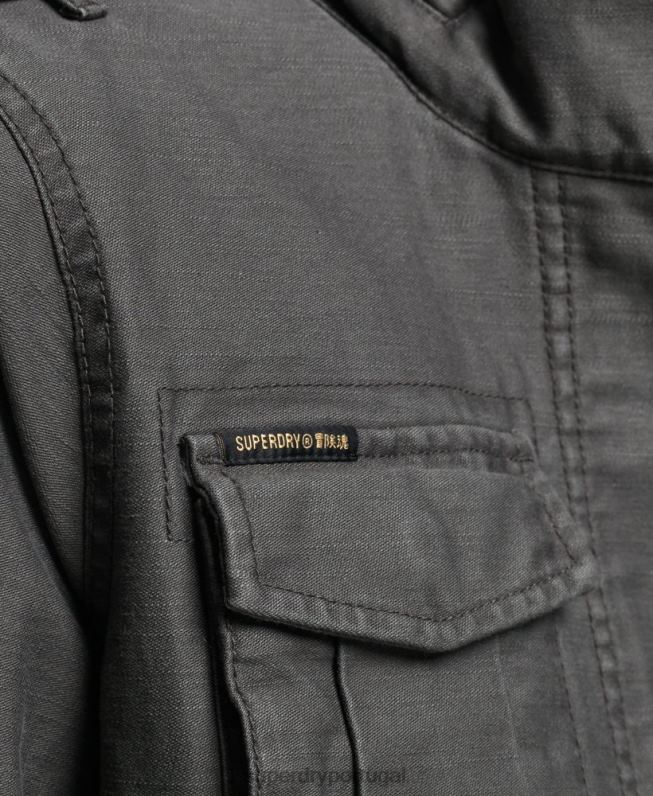 jaqueta vintage m65 mulheres cinza escuro roupas Superdry 2208H3539