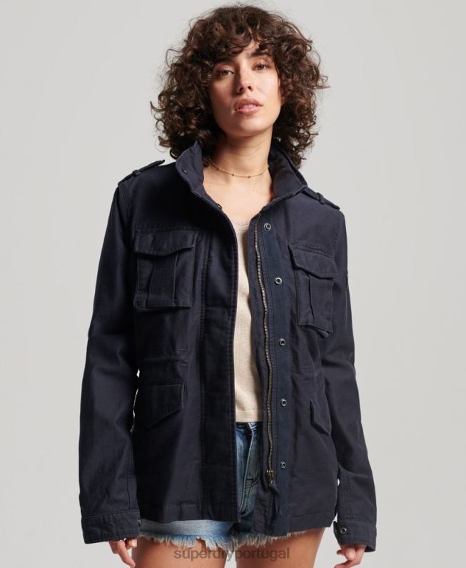 jaqueta vintage m65 mulheres marinha roupas Superdry 2208H3520