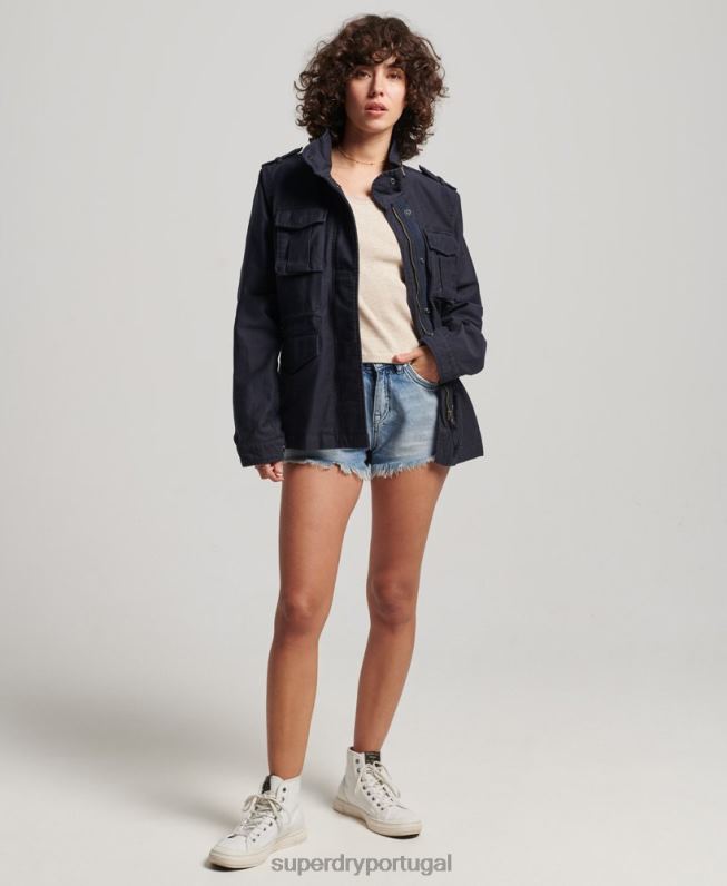 jaqueta vintage m65 mulheres marinha roupas Superdry 2208H3520