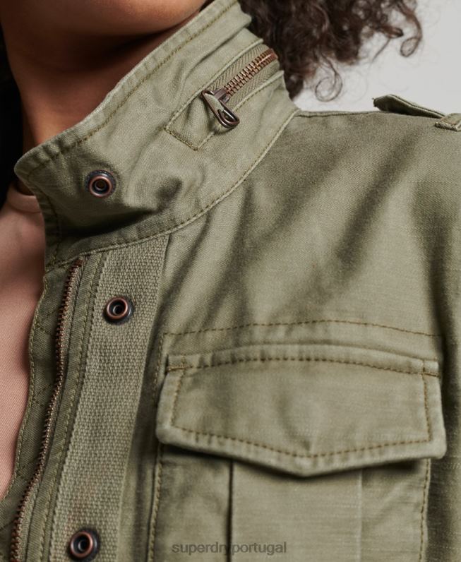 jaqueta vintage m65 mulheres verde roupas Superdry 2208H1992