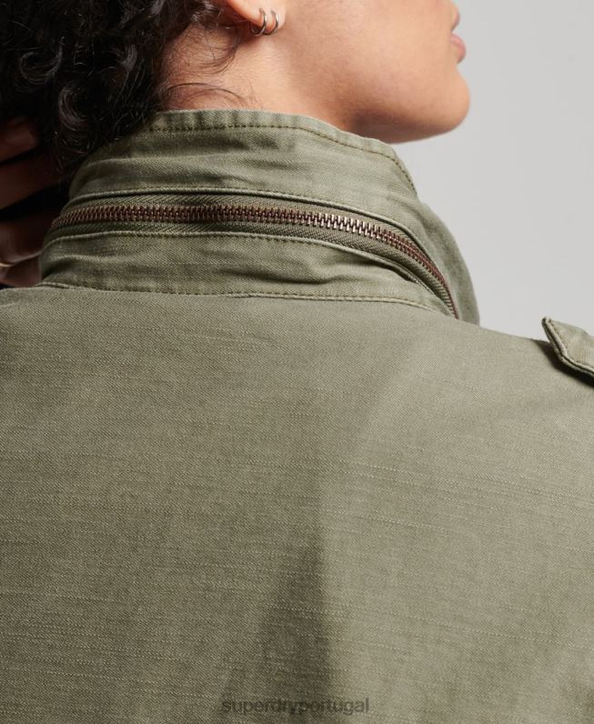 jaqueta vintage m65 mulheres verde roupas Superdry 2208H1992