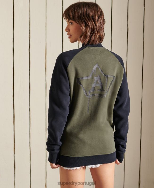 jaquetas de bombardeiro oversized vintage mulheres verde roupas Superdry 2208H6040