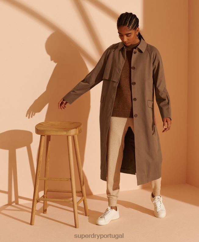 mac clássico edição limitada mulheres marrom roupas Superdry 2208H5692