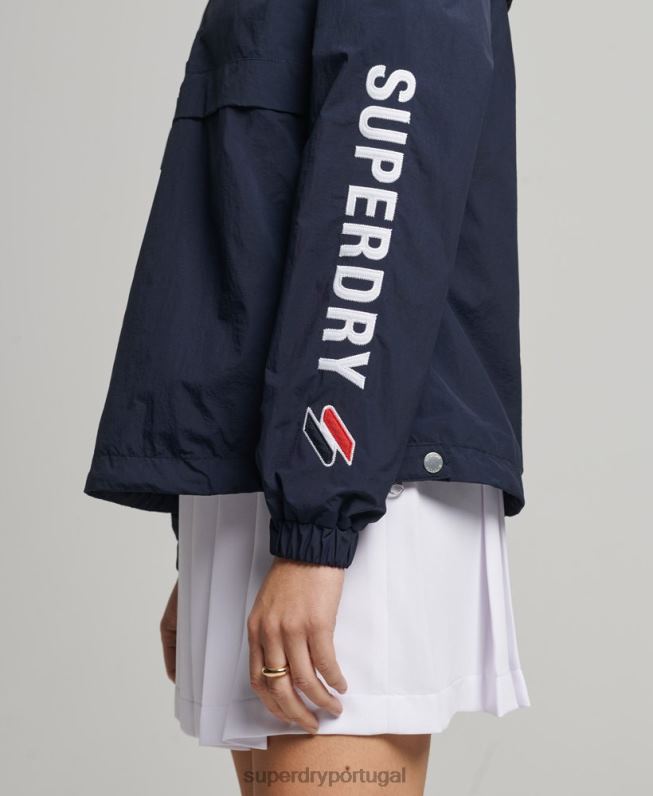 overhead gráfico essencial de código mulheres marinha roupas Superdry 2208H5581