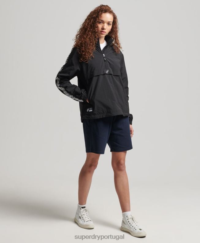 overhead gráfico essencial de código mulheres preto roupas Superdry 2208H5444