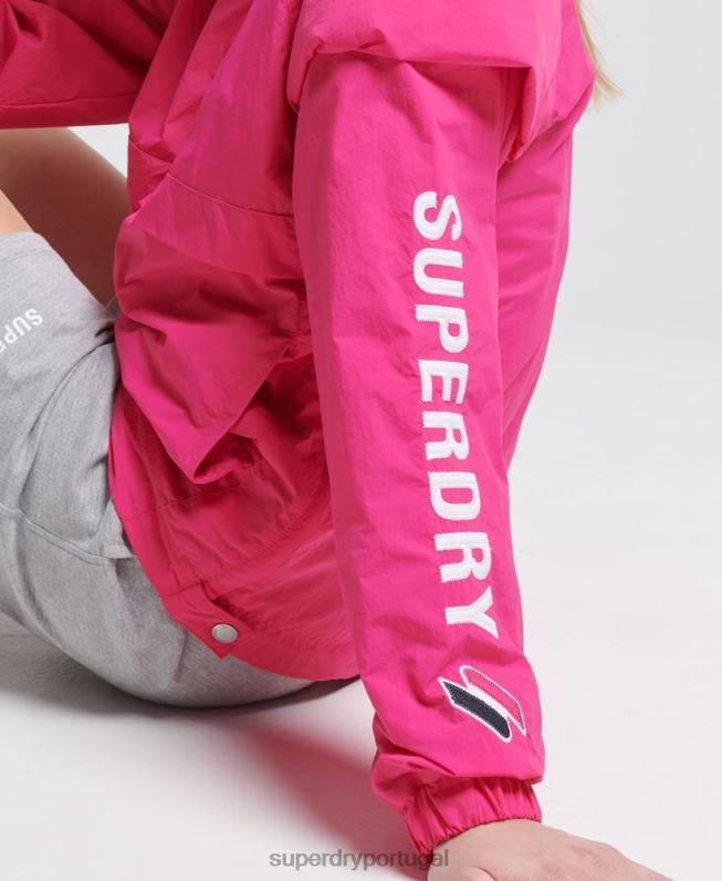 overhead gráfico essencial de código mulheres rosa roupas Superdry 2208H5560