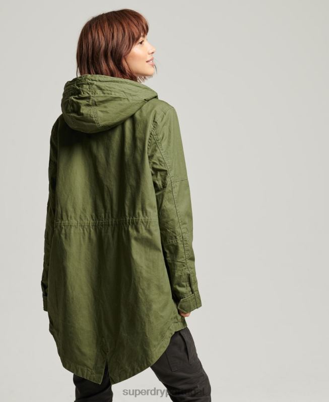 parka de campo mulheres caqui roupas Superdry 2208H5433