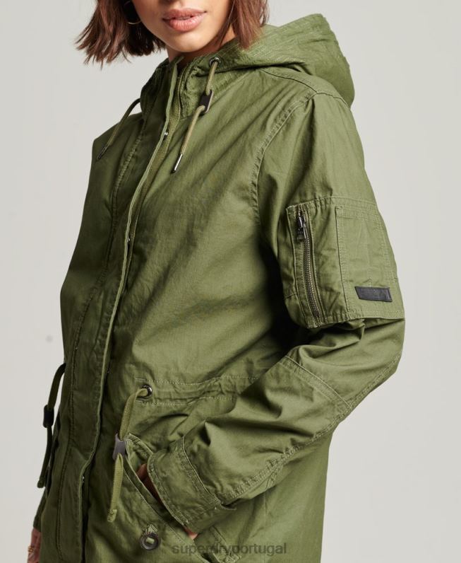 parka de campo mulheres caqui roupas Superdry 2208H5433