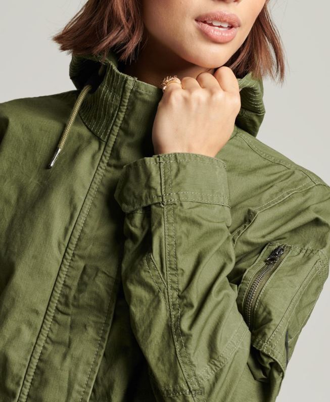 parka de campo mulheres caqui roupas Superdry 2208H5433