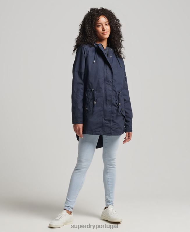 parka de campo mulheres marinha roupas Superdry 2208H5609