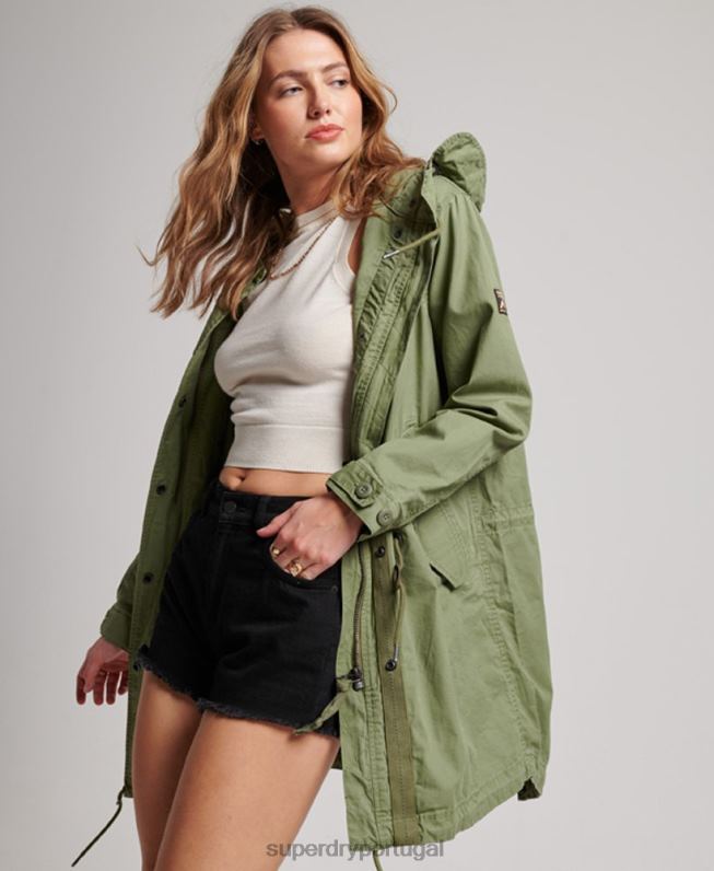 parka de campo vintage mulheres caqui roupas Superdry 2208H3513